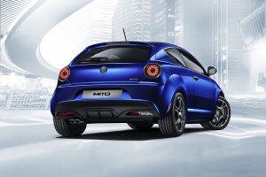 Alfa Romeo MiTo blau von hinten Heck